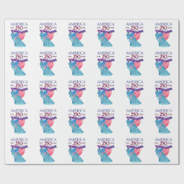 PAPEL DE REGALO ESTATUA DE LA LIBERTAD AMÉRICA 250 AÑOS DE LIBERTA