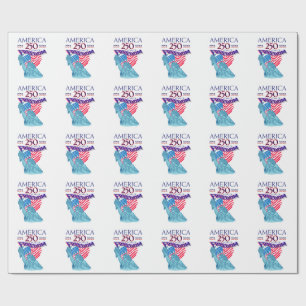 PAPEL DE REGALO ESTATUA DE LA LIBERTAD AMÉRICA 250 AÑOS DE LIBERTA