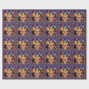 Papel De Regalo Estatua de la Libertad Trump Melania 250 Años EE. 