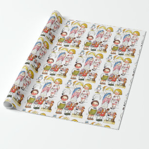 Papel De Regalo Estatua de la muñeca de George Washington del tío