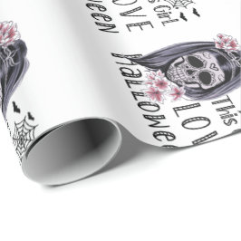 Papel De Regalo Este Chica ama Halloween