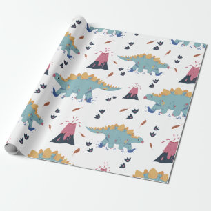 Papel De Regalo Estegosaurio dinosaurio
