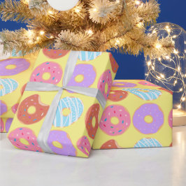 Papel De Regalo Estética de Donas Glaseadas Tema de Comida para Fi