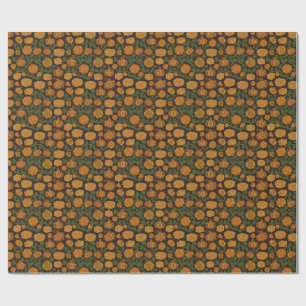 Papel De Regalo Estética de pacas de heno y calabazas vintage