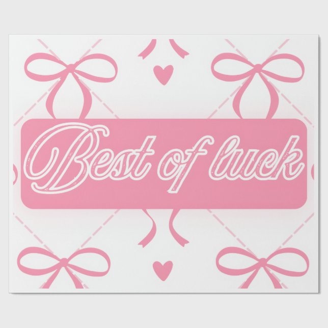 Papel de regalo estético "Buena Suerte" (Superficie plana)