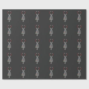 Papel De Regalo Estetioscopio Suministros médicos Luces de árbol d
