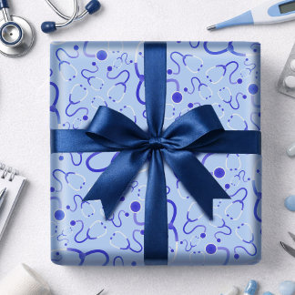 Papel de regalo estetoscopio Tema de atención médi