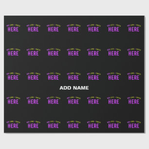PAPEL DE REGALO ESTILIZADO MODERNO PERSONALIZABLE NEGRO VERIFICADO