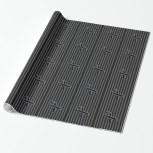 Papel De Regalo Estilizar las bandas verticales de la cinta negra