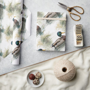 Papel De Regalo Estilo Acuarela Pájaro Pájaro Pájaro Balcón Lago