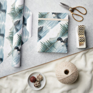 Papel De Regalo Estilo acuático Frecuente Lote Bird Natación Lago