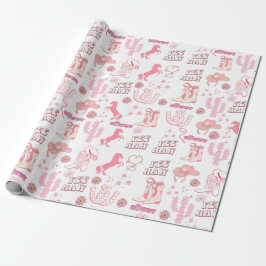 Papel De Regalo estilo boho divertido patrón vaquero occidental ro
