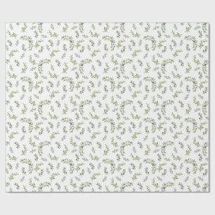 Papel De Regalo Estilo Chic País Francés Patrón Olivo Acuarela