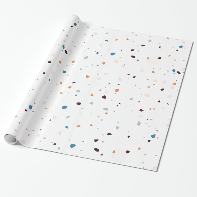 Papel De Regalo Estilo de diseño moderno de confetti Terrazo (Desenrollado)