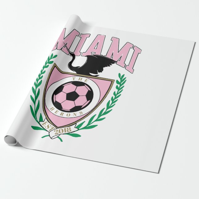 Papel De Regalo Estilo de diversidad de fútbol de Miami (Desenrollado)
