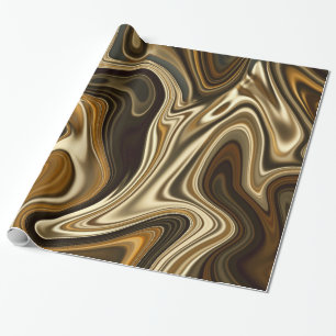 Papel De Regalo Estilo de mármol magnífico - marrón caliente