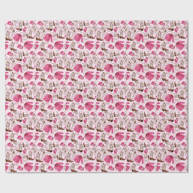 Papel De Regalo estilo de patrón de vaquera (Superficie plana)