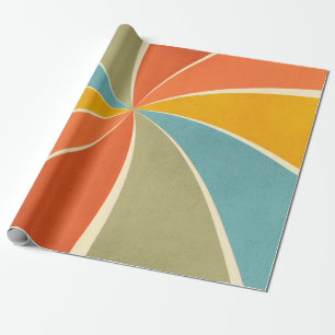 Papel De Regalo Estilo de pintura mezclada retro hippie con patrón