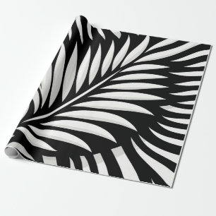 Papel De Regalo Estilo de rayas de cebra de hoja