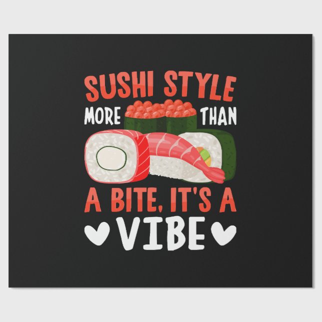 Papel De Regalo Estilo de sushi más que un bocado (Superficie plana)