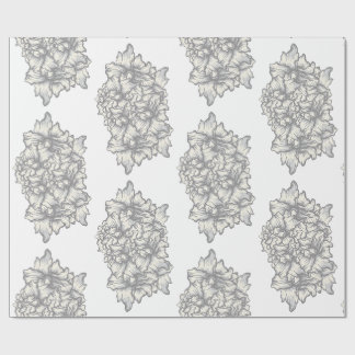 Papel De Regalo Estilo de tatuaje floral barroco oscuro