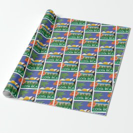 Papel De Regalo Estilo de viaje vintage de Costa Rica