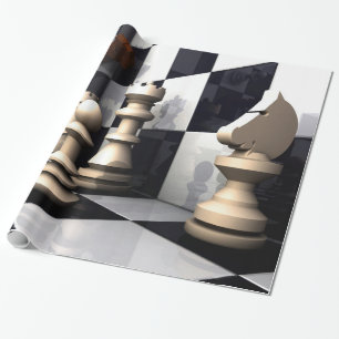 Papel De Regalo Estilo del ajedrez del juego