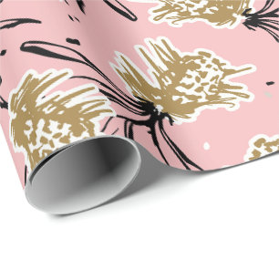 Papel De Regalo Estilo floral campestre francés - rosa kamo