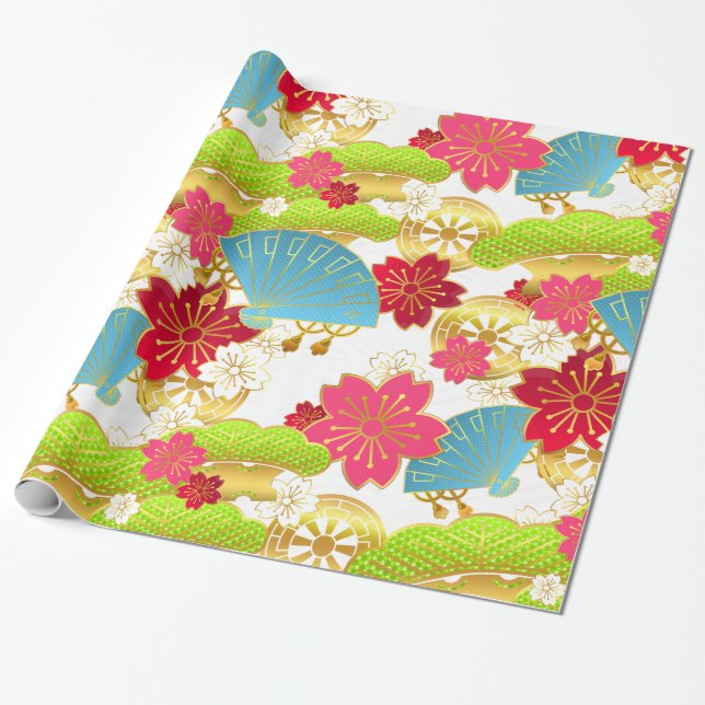 Papel De Regalo Estilo Giftwrap de Chiyogami (Desenrollado)