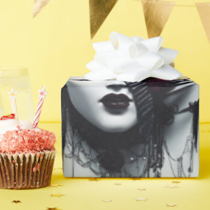 Papel De Regalo Estilo Gótico Tiara Arte-Fierce y Diseño Protector