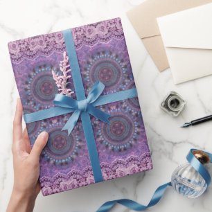 Papel De Regalo Estilo morado de boho