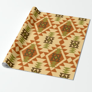 Papel De Regalo Estilo navajo étnico tribal geométrico sin costura