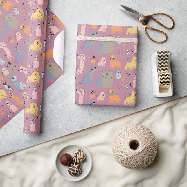 Papel de regalo estilo perrito - Cachorros lindos  (Artesanía)