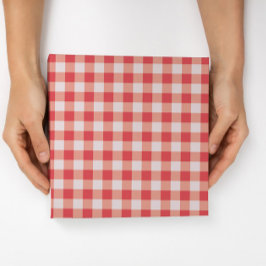 Papel De Regalo Estilo Vintage de Granja Rojo Gingham Atemporal