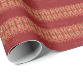 Papel De Regalo Estilo vintage rojo intenso