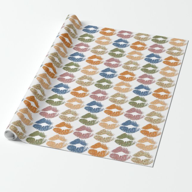 Papel De Regalo Estiloso Labio Colorida (Desenrollado)