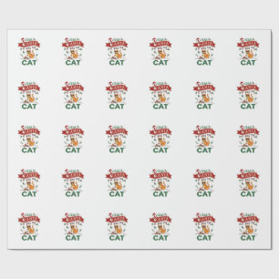 Papel De Regalo Estimado Santa Era Adorno Navideño Naranja De Gato