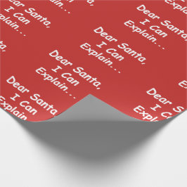 Papel De Regalo Estimado Santa puedo explicar Navidad divertida