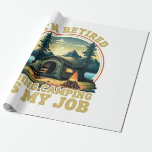 Papel De Regalo Estoy jubilado voy de camping