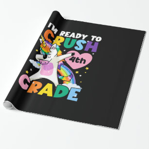 Papel De Regalo Estoy listo para aplastar el Corazón Unicornio de 