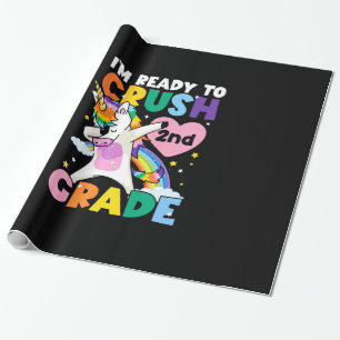 Papel De Regalo Estoy listo para aplastar el Corazón Unicornio de