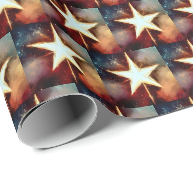 Papel De Regalo Estrella 1 de los navidades (Esquina del rollo)