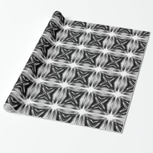 Papel De Regalo Estrella brillante en blanco y negro