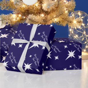 Papel De Regalo Estrella de Belén Navidad personalizada