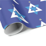 Papel De Regalo Estrella de David Christmas Tree<br><div class="desc">Un árbol de Navidad está dentro de una estrella de David con una estrella de árbol de David. Celebra las fiestas cristianas y judías.</div>