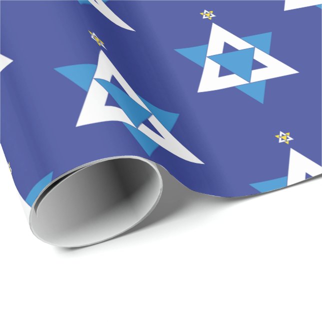 Papel De Regalo Estrella de David Christmas Tree (Esquina del rollo)