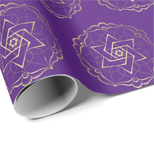 Papel de regalo Estrella de David con filigrana