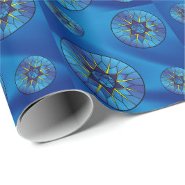 Papel De Regalo Estrella de David Hanukkah Bonito regalo azul