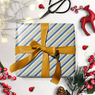 Papel De Regalo Estrella de David   Patrón rayado de Hanukkah