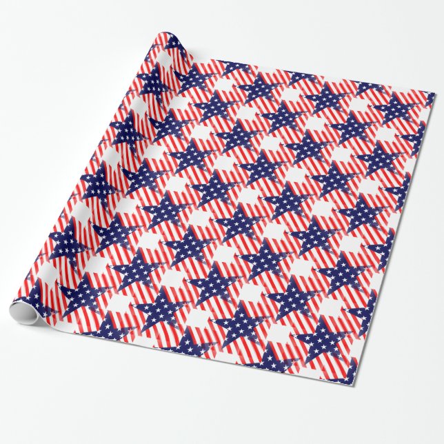 Papel De Regalo estrella de estados unidos (Desenrollado)